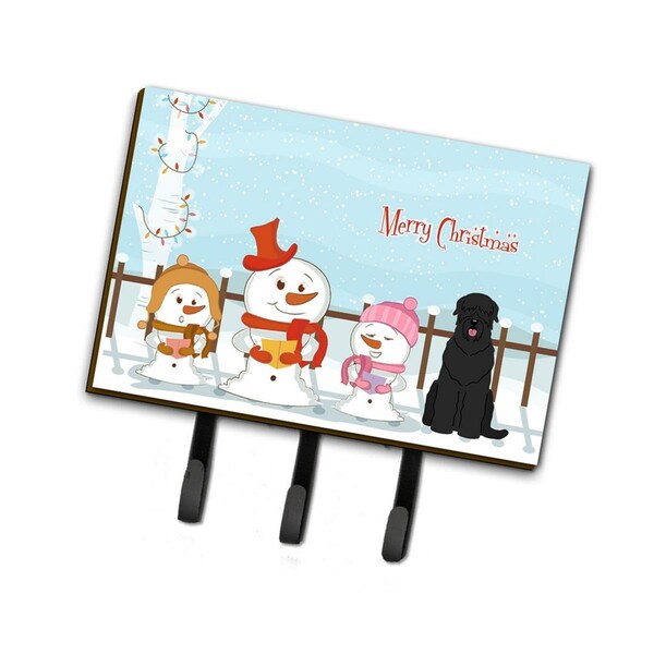 Carolines Treasures Merry Christmas Carolers Black Russian Terrier Leash or Key Holder BB2357TH68 - main